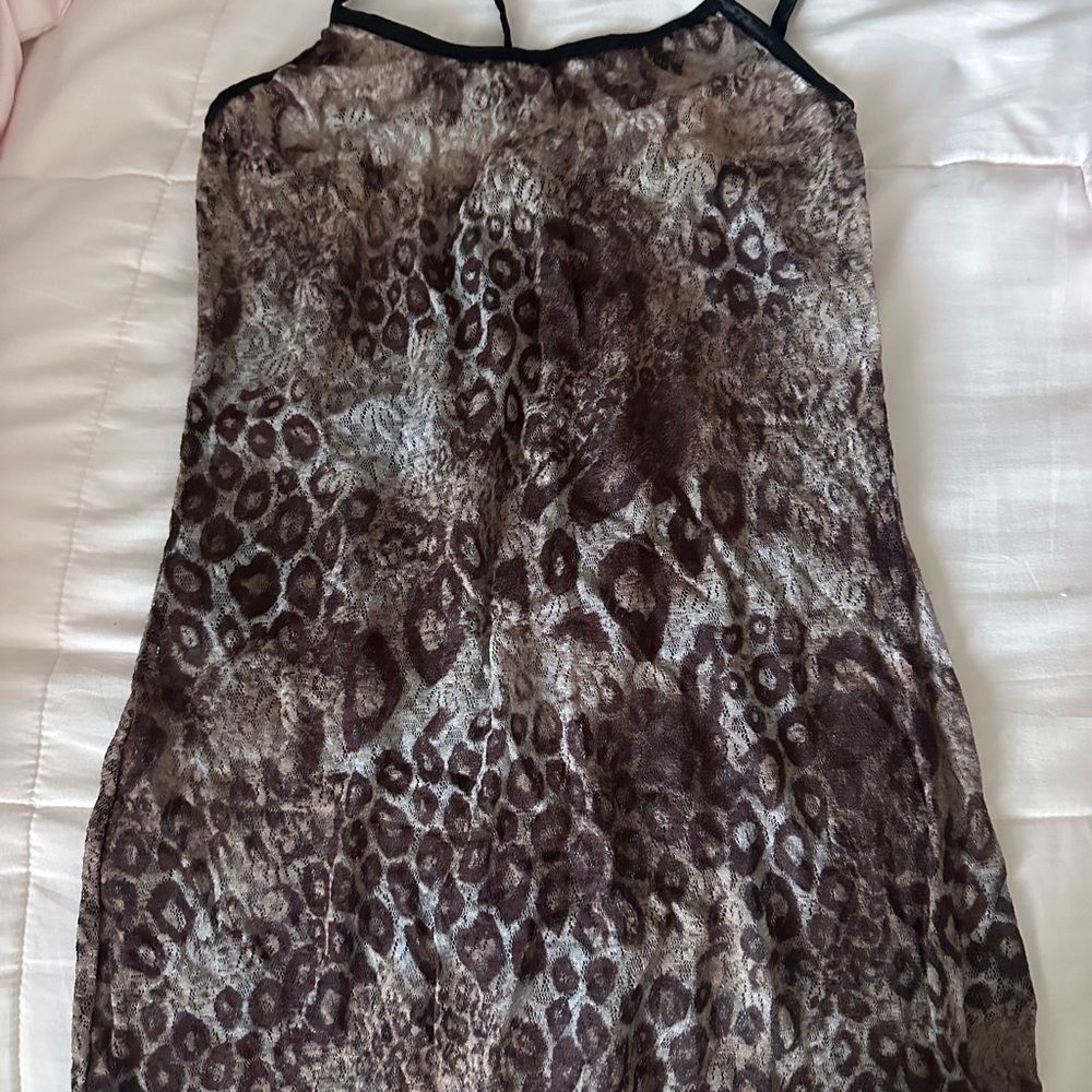brown wet seal leopard tank top no tag fits s/m